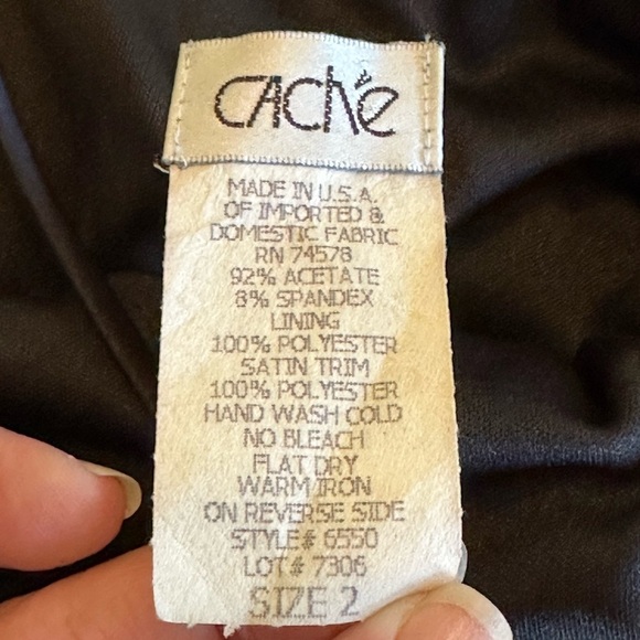 Cache | Vintage Sparkly Halter Top Cocktail Dress with Beaded Fringe, Size 2 - Picture 5 of 8